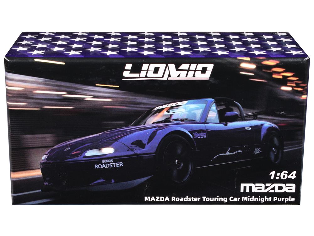 Mazda Roadster Touring Car RHD (Right Hand Drive) Midnight Purple Metallic "Hobby Expo China 2026 Event Edition" 1/64 Diecast Model Car by Liomio