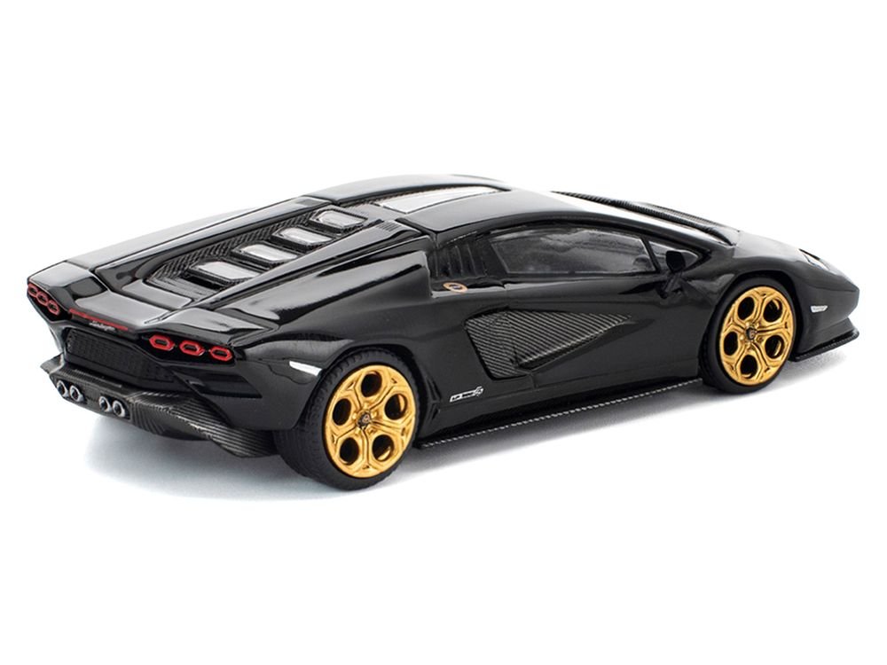 Lamborghini Countach LPI 800-4 Deep Black 1/64 Diecast Model Car by Pop Race view 5
