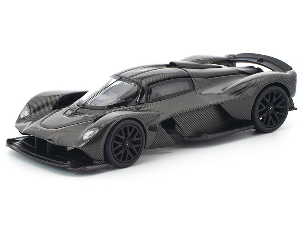 Aston Martin Valkyrie Carbon Fiber 1/64 Diecast Model Car by Pop Race view 2