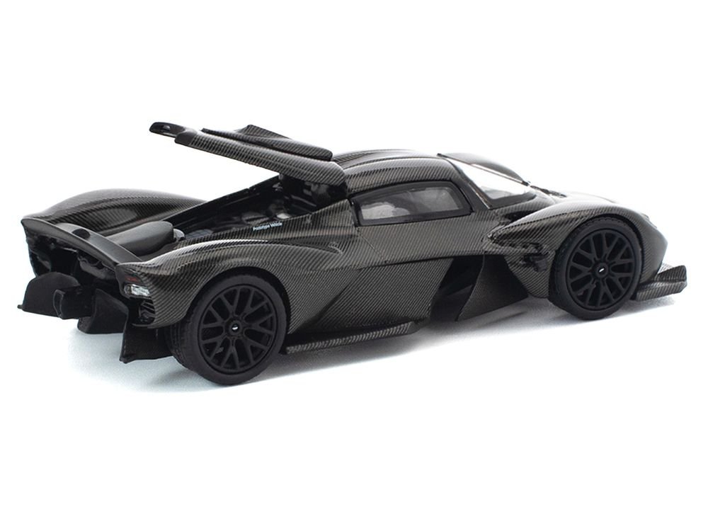 Aston Martin Valkyrie Carbon Fiber 1/64 Diecast Model Car by Pop Race view 3