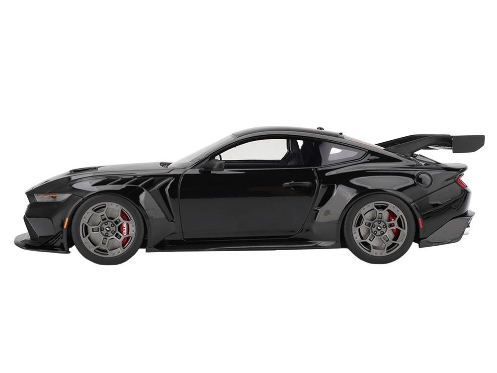 Ford Mustang GTD Shadow Black with Red Stripe 1/18 Model Car by Top Speed view 3