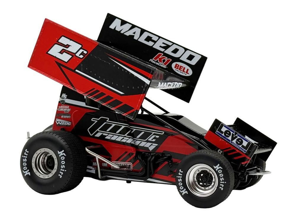 Winged Sprint Car #2C Cole Macedo "Two C Racing" (2026) 1/18 Diecast Model Car by ACME view 2