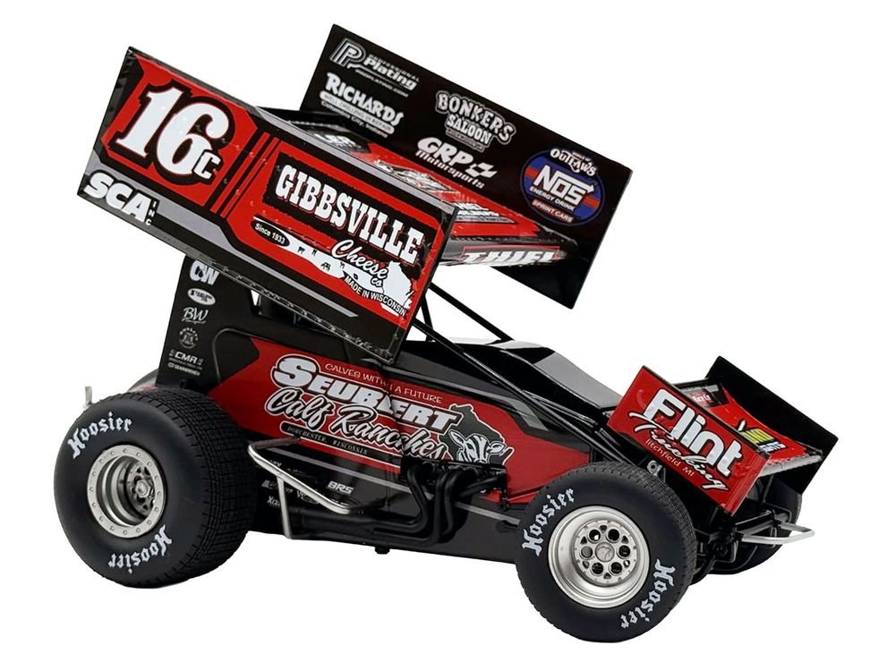 Winged Sprint Car #16C Scotty Thiel "Greg Wheeler Motorsports - Seubert Calf Ranches" (2026) 1/18 Diecast Model Car by ACME view 2