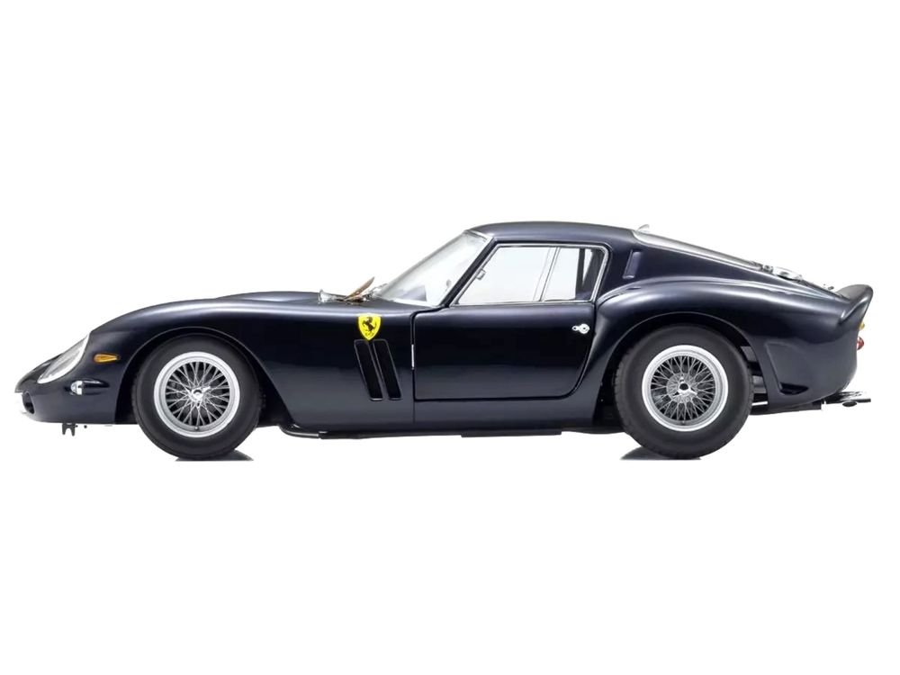Ferrari 250 GTO Dark Blue Metallic 1/18 Diecast Model Car by Kyosho view 4