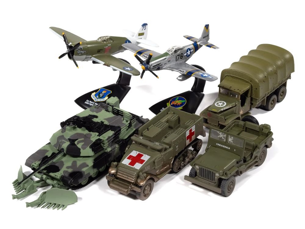 "Military" Set A of 6 pieces 2026 Release 1 Limited Edition 1/64 Diecast Model Cars by Johnny Lightning view 2