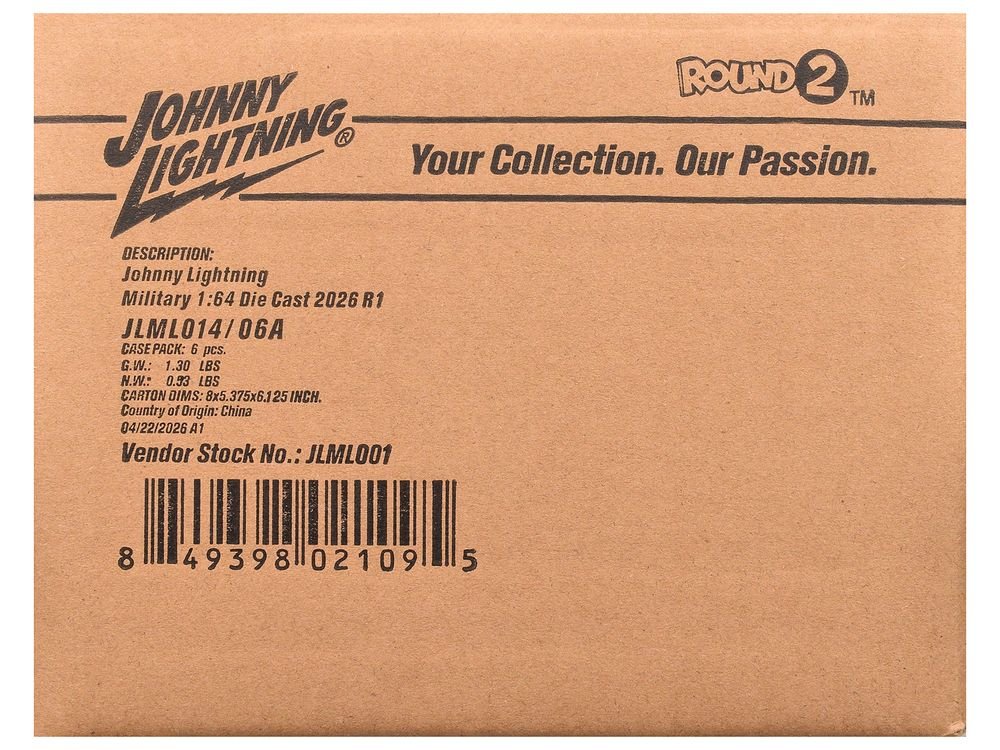 "Military" Set A of 6 pieces 2026 Release 1 Limited Edition 1/64 Diecast Model Cars by Johnny Lightning view 3