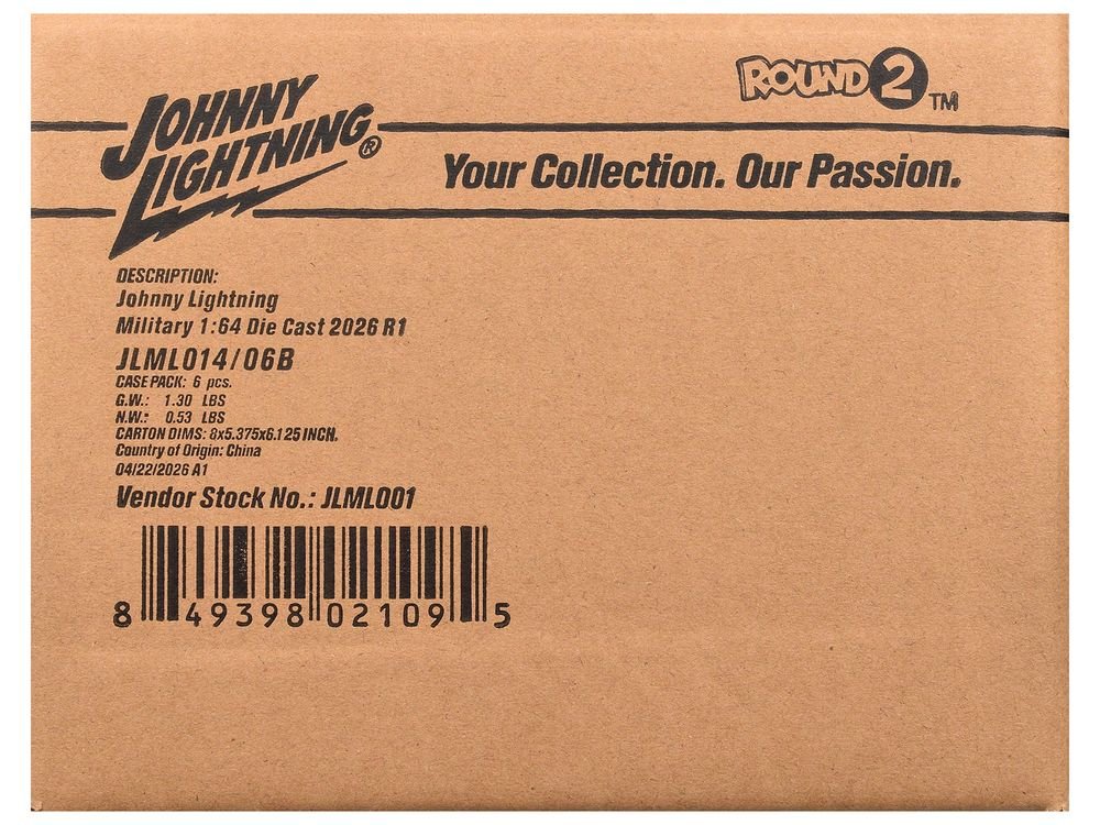 "Military" Set B of 6 pieces 2026 Release 1 Limited Edition 1/64 Diecast Model Cars by Johnny Lightning view 3