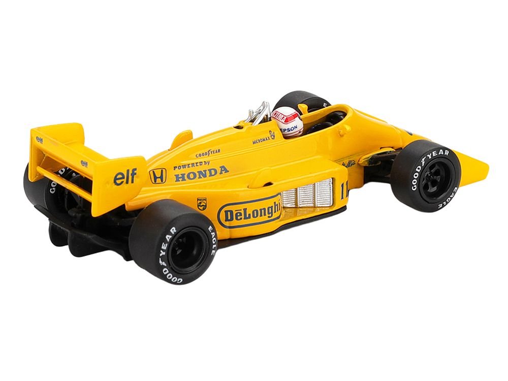 Lotus 99T #11 Satoru Nakajima Formula One F1 "Monaco GP" (1987) with Driver Figure Limited Edition 1/64 Diecast Model Car by Mini GT view 3