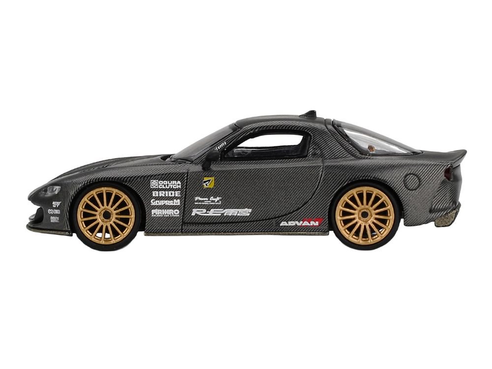 Mazda RX-7 RE-Amemiya "Matsukiyo KOKU 3 Rotor NA-7" Carbon Fiber "Tokyo Auto Salon 2025 Best Tuned Car Award" Limited Edition 1/64 Diecast Model Car by Mini GT view 3