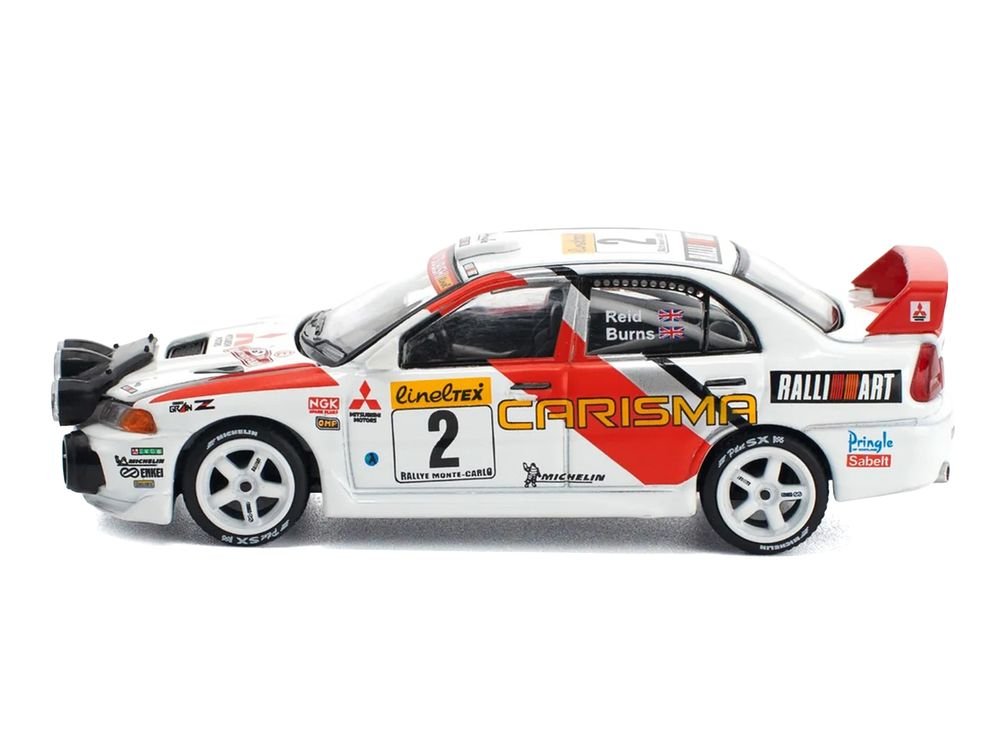 Mitsubishi Lancer Evolution IV RHD (Right Hand Drive) #2 Richard Burns - Robert Reid "Monte Carlo Rally" (1998) 1/64 Diecast Model Car by Pop Race view 3