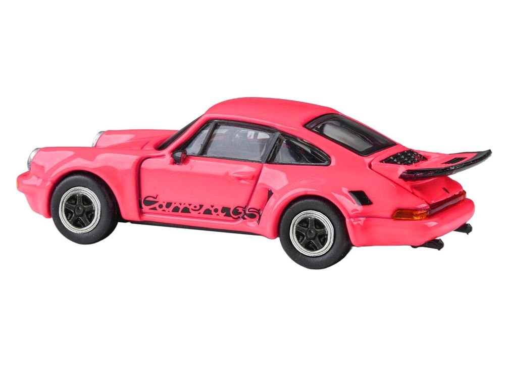 1974 Porsche 911 Carrera RSR 3.0 Fuchsia with Black Stripes 1/64 Diecast Model Car by Paragon Models view 3