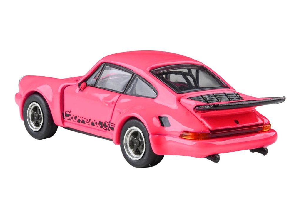 1974 Porsche 911 Carrera RSR 3.0 Fuchsia with Black Stripes 1/64 Diecast Model Car by Paragon Models view 4