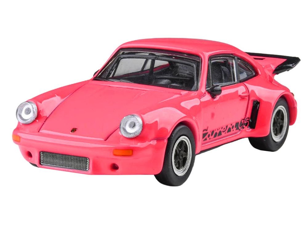 1974 Porsche 911 Carrera RSR 3.0 Fuchsia with Black Stripes 1/64 Diecast Model Car by Paragon Models view 5