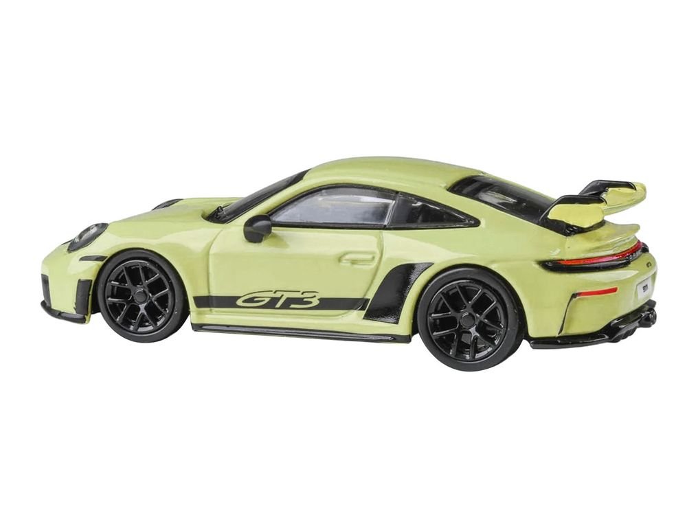 2025 Porsche 911 GT3 (992.2) Cartagena Yellow with Black Stripes 1/64 Diecast Model Car by Paragon Models view 3