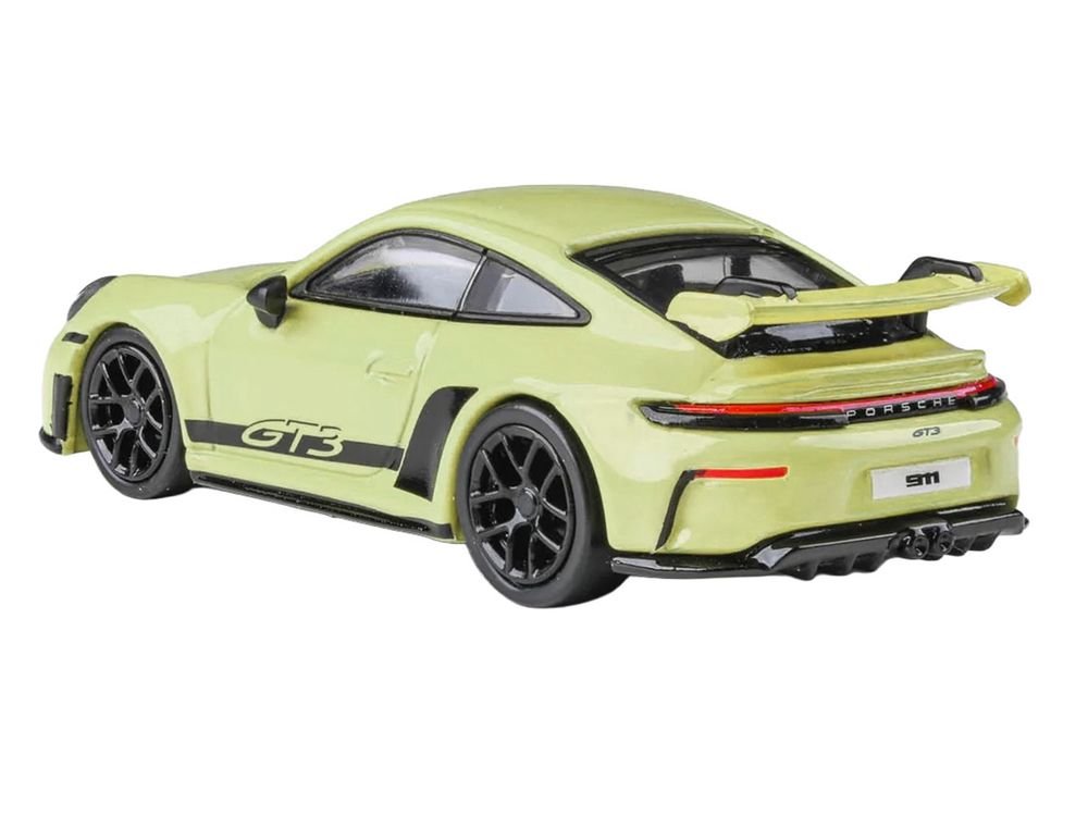 2025 Porsche 911 GT3 (992.2) Cartagena Yellow with Black Stripes 1/64 Diecast Model Car by Paragon Models view 4