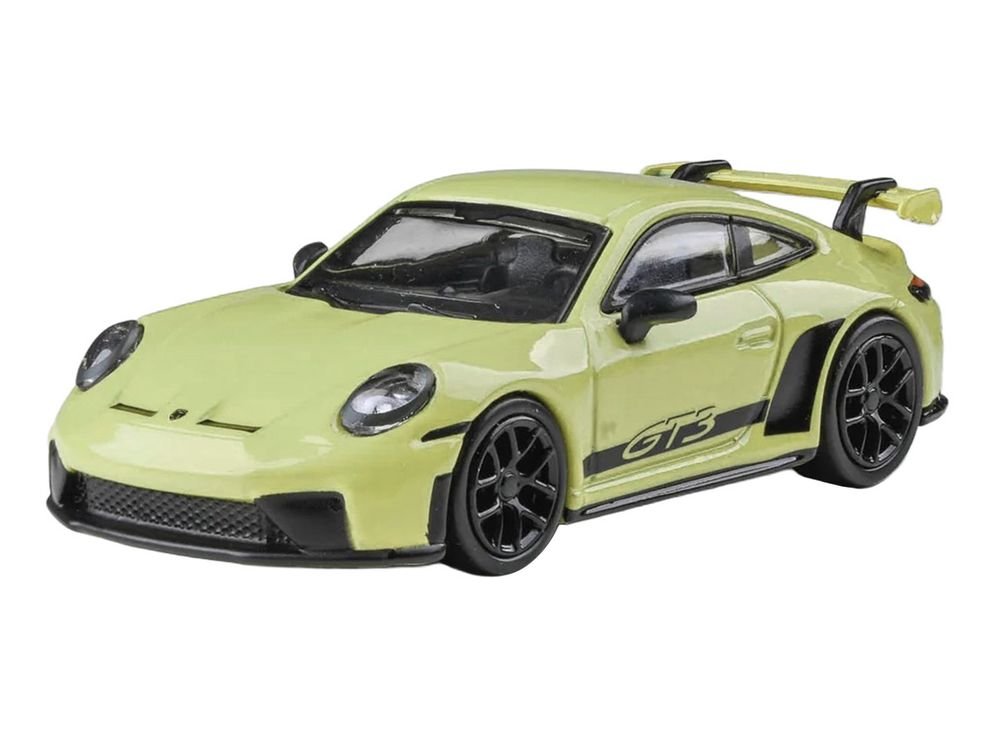 2025 Porsche 911 GT3 (992.2) Cartagena Yellow with Black Stripes 1/64 Diecast Model Car by Paragon Models view 5