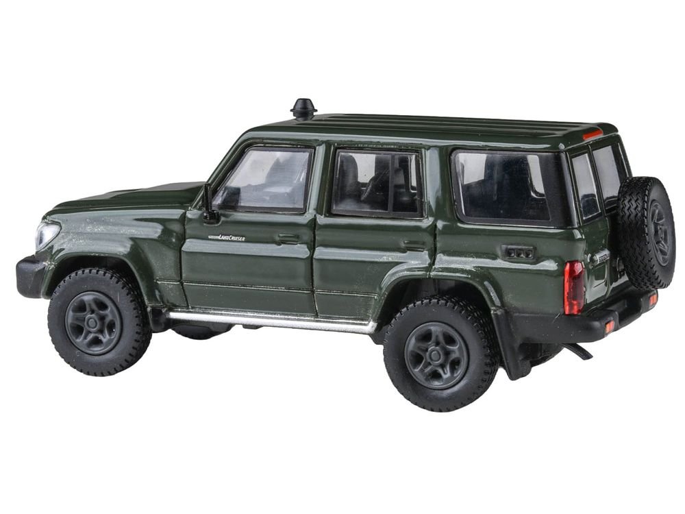 2014 Toyota Land Cruiser LC 76 Military Green 1/64 Diecast Model Car by Paragon Models view 3