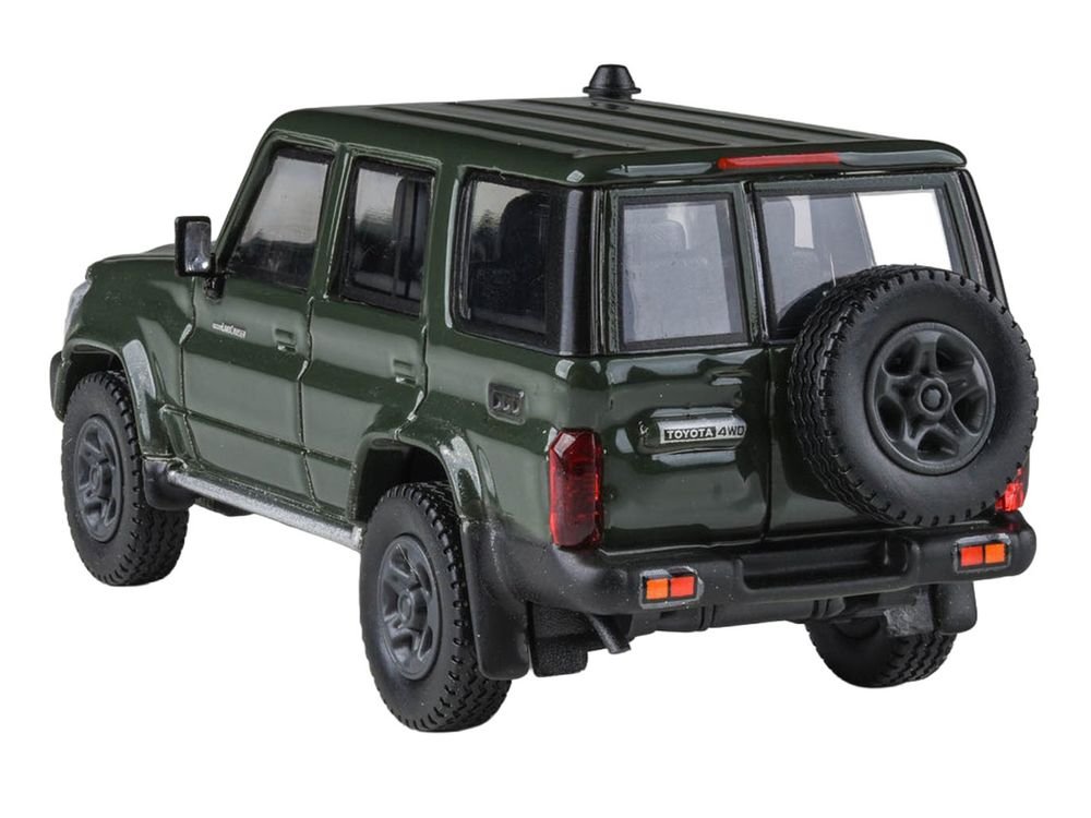 2014 Toyota Land Cruiser LC 76 Military Green 1/64 Diecast Model Car by Paragon Models view 4