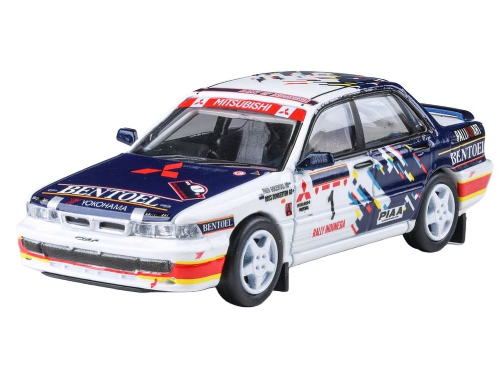 Mitsubishi Galant VR-4 RHD (Right Hand Drive) #1 Ross Dunkerton - Fred Gocentas "Rally Indonesia" (1993) 1/64 Diecast Model Car by Paragon Models view 4