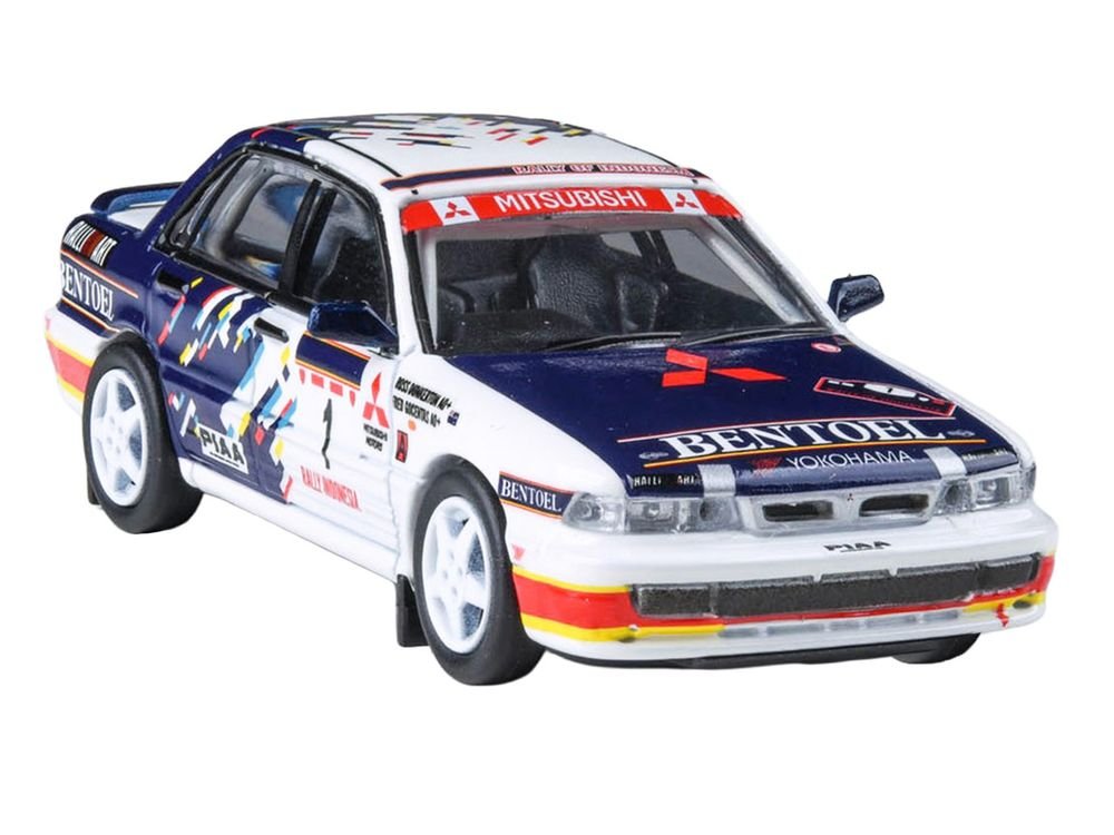 Mitsubishi Galant VR-4 RHD (Right Hand Drive) #1 Ross Dunkerton - Fred Gocentas "Rally Indonesia" (1993) 1/64 Diecast Model Car by Paragon Models view 5