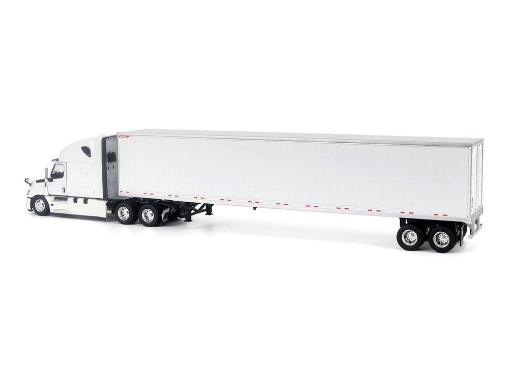 2025 Freightliner Cascadia Gen-5 Sleeper Cab Truck White with Great Dane Champion 53ft Dry Cargo Trailer "Transport Series" 1/50 Diecast Model by Diecast Masters view 2