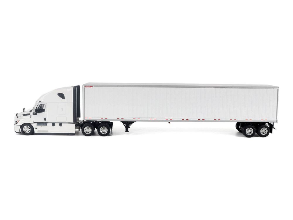 2025 Freightliner Cascadia Gen-5 Sleeper Cab Truck White with Great Dane Champion 53ft Dry Cargo Trailer "Transport Series" 1/50 Diecast Model by Diecast Masters view 3