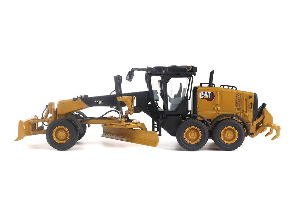 CAT Caterpillar 140 JOY Motor Grader Yellow with Black Top "High Line" Series 1/50 Diecast Model by Diecast Masters view 2