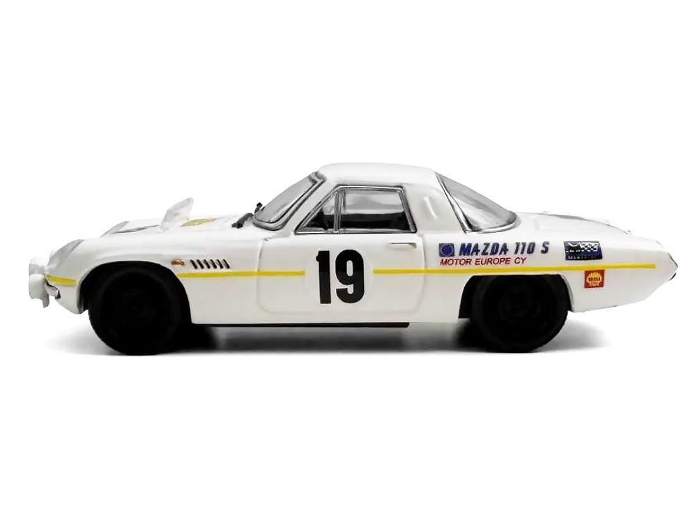 Mazda 110 S Cosmo Sports RHD (Right Hand Drive) #19 "Marathon de la Route" (1968) 1/64 Diecast Model Car by Model Model view 2