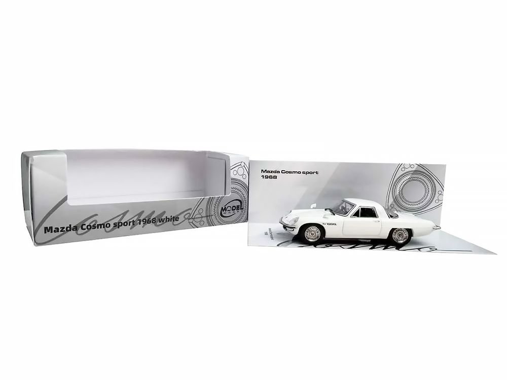 1968 Mazda 110 S Cosmo Sport RHD (Right Hand Drive) White 1/64 Diecast Model Car by Model Model view 4