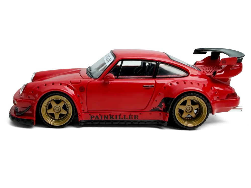 RWB 930 "Painkiller" Red 1/64 Diecast Model Car by Model Model view 2