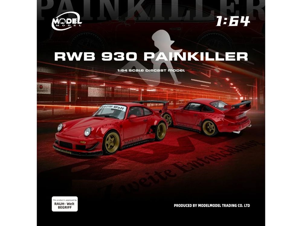 RWB 930 "Painkiller" Red 1/64 Diecast Model Car by Model Model view 5