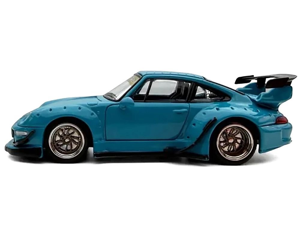 RWB 993 Miami Blue 1/64 Diecast Model Car by Model Model view 2