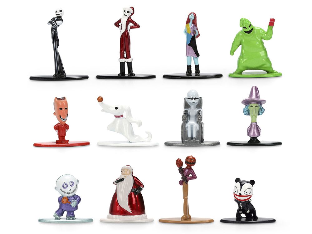 Set of 12 Diecast Figures "The Nightmare Before Christmas" (1993) Movie "Nano Metalfigs" Series Diecast Models by Jada view 2