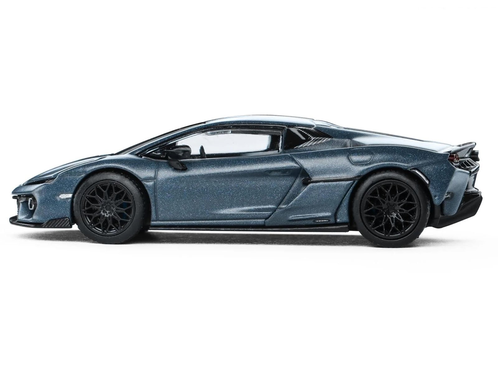 Lamborghini Temerario Matt Blue Metallic 1/64 Diecast Model Car by Trends Hobby view 3