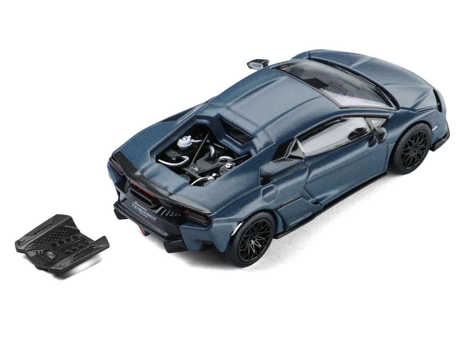 Lamborghini Temerario Matt Blue Metallic 1/64 Diecast Model Car by Trends Hobby view 4