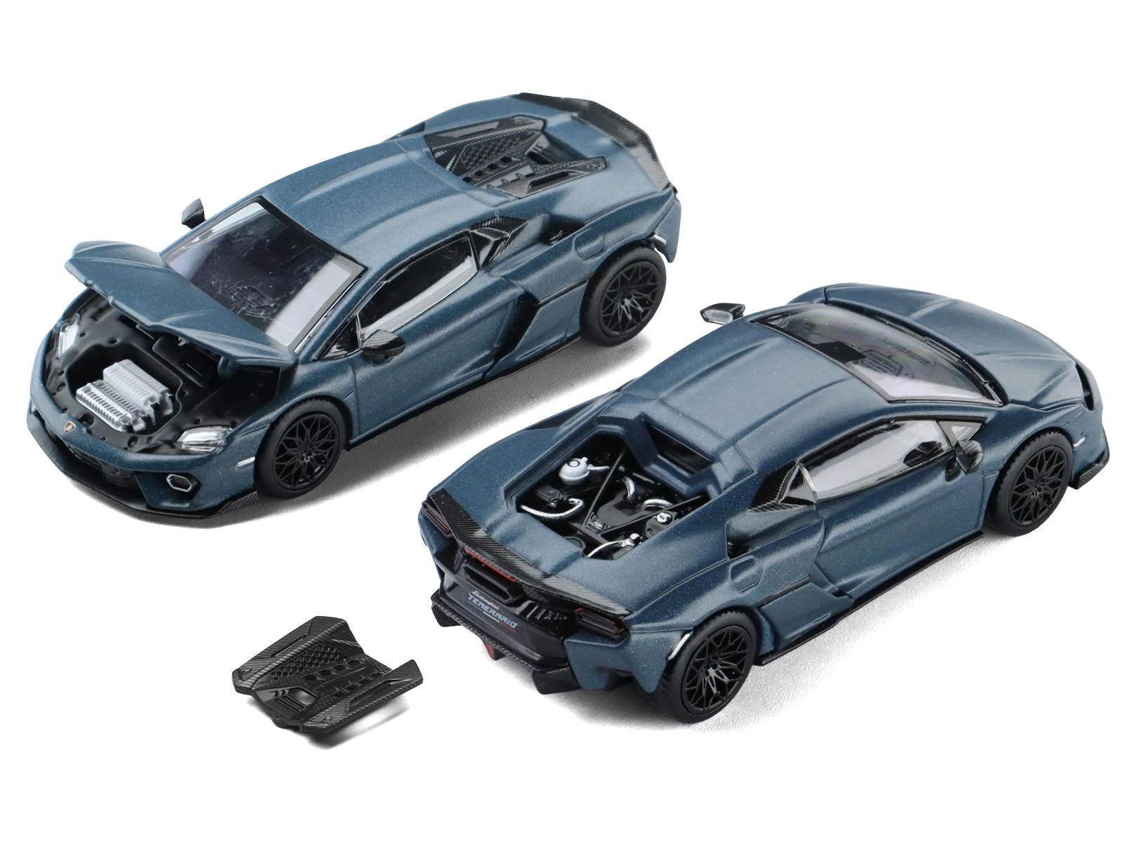 Lamborghini Temerario Matt Blue Metallic 1/64 Diecast Model Car by Trends Hobby view 5