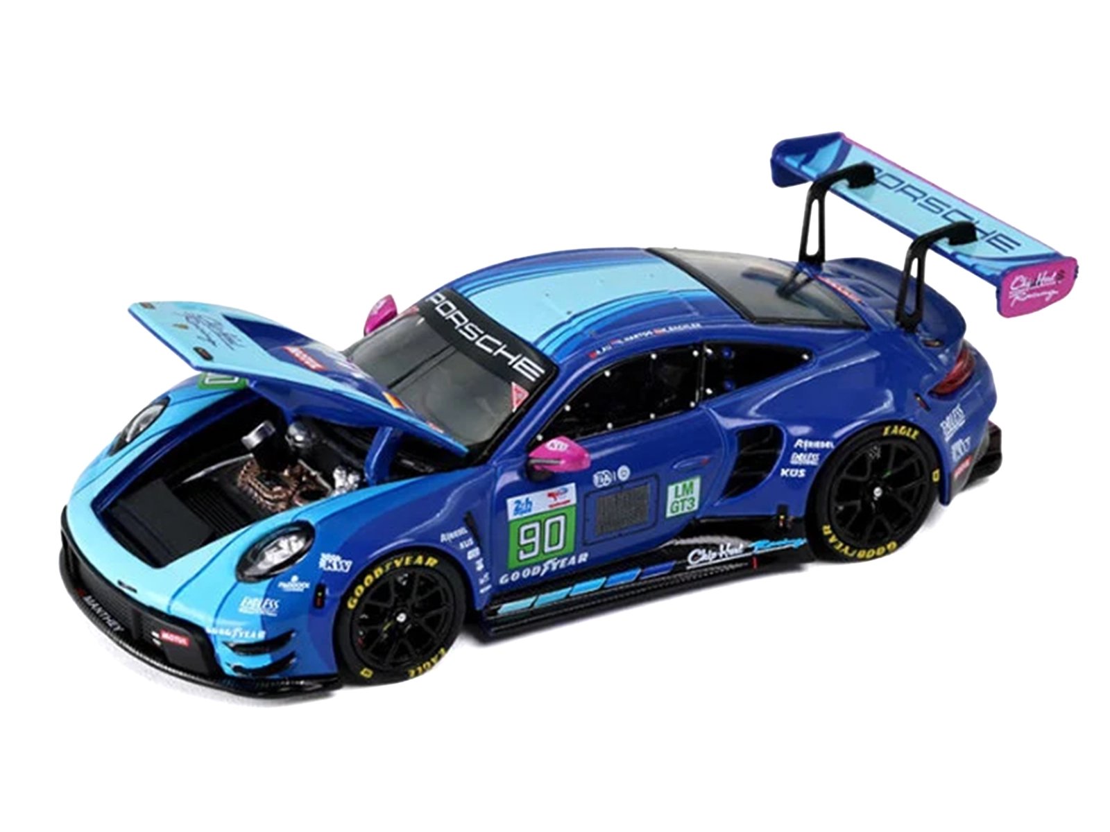Porsche 911 GT3 R (992) #90 Antares Au - Klaus Bachler - Loek Hartog "Manthey" "24 Hours of Le Mans" (2024) 1/64 Diecast Model Car by Trends Hobby view 2