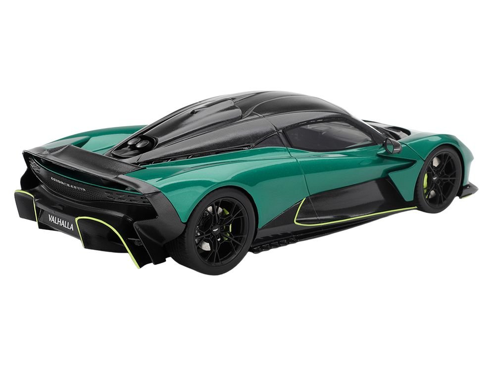 Aston Martin Valhalla Podium Green Metallic with Carbon Top 1/18 Model Car by Top Speed view 5
