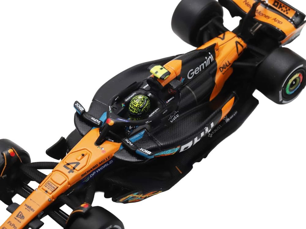 McLaren MCL39 #4 Lando Norris 3rd Place Formula One F1 "Abu Dhabi GP GP" (2025) "Drivers' World Champion 2025" with Pit Board 1/64 Model Car by Spark view 3