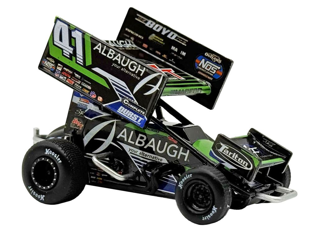 Winged Sprint Car #41 Carson Macedo "Albaugh" Jason Johnson Racing (2026) 1/50 Diecast Model Car by ACME view 2
