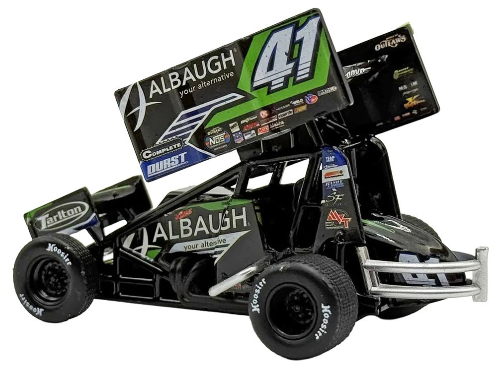 Winged Sprint Car #41 Carson Macedo "Albaugh" Jason Johnson Racing (2026) 1/50 Diecast Model Car by ACME view 4