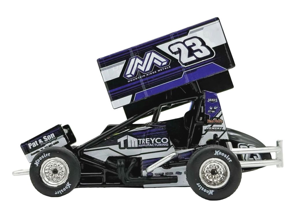 Winged Sprint Car #23 Chase Dietz "Treyco Manufacturing - Mountain Ridge Metals" (2026) 1/50 Diecast Model Car by ACME view 3