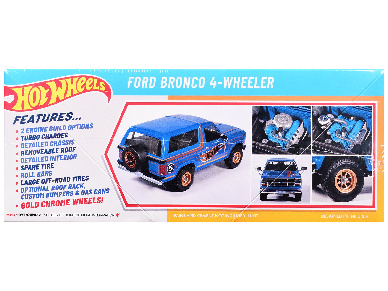 Skill 2 Model Kit Ford Bronco 4-Wheeler "Hot Wheels" 1/25 Plastic Model by MPC view 2