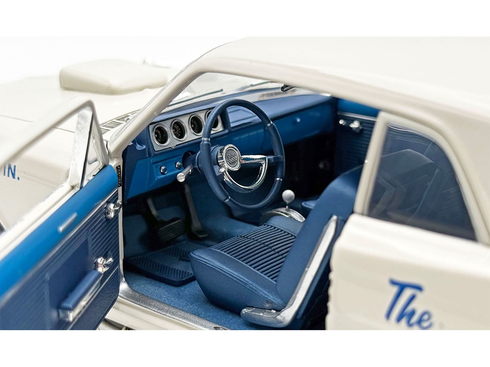 1963 Pontiac Tempest Super Duty "Wynn Engineering Co." White with Blue Interior Limited Edition to 315 pieces Worldwide 1/18 Diecast Model Car by ACME view 4