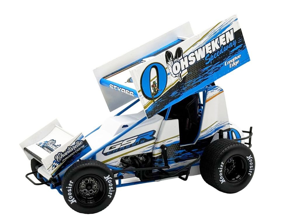 Winged Sprint Car #0 Glenn Styres "GSR Chassis - Ohsweken Speedway" (2026) 1/18 Diecast Model Car by ACME view 2