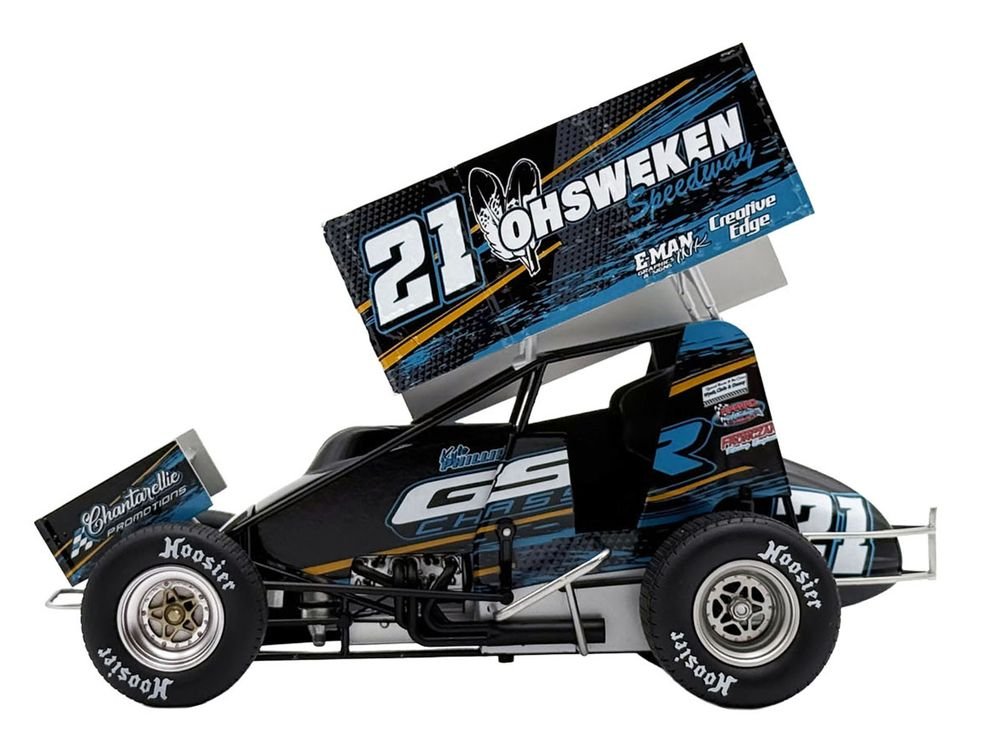 Winged Sprint Car #21 Kyle Phillips "GSR Chassis - Ohsweken Speedway" (2026) 1/18 Diecast Model Car by ACME view 4