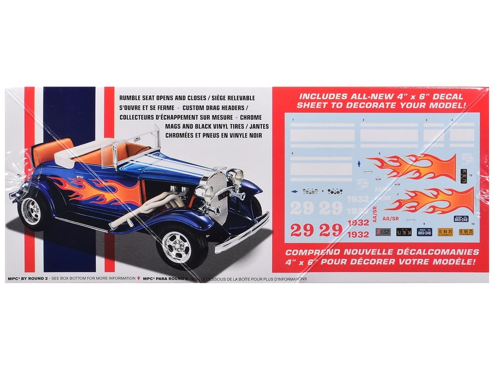Skill 2 Model Kit 1932 Chevrolet Roadster Street Rod 1/25 Scale Model by MPC view 3