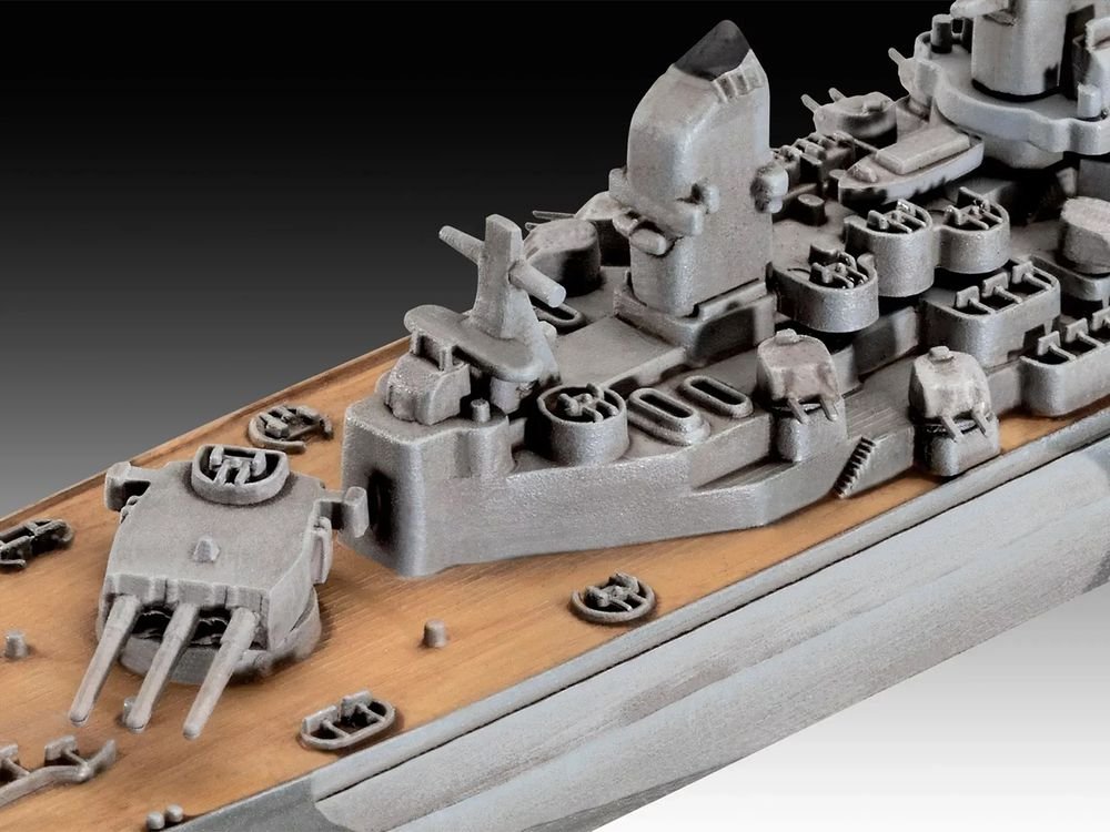 Level 4 Model Kit Battleship U.S.S. New Jersey All-Included Kit 1/1200 Scale Model by Revell view 4