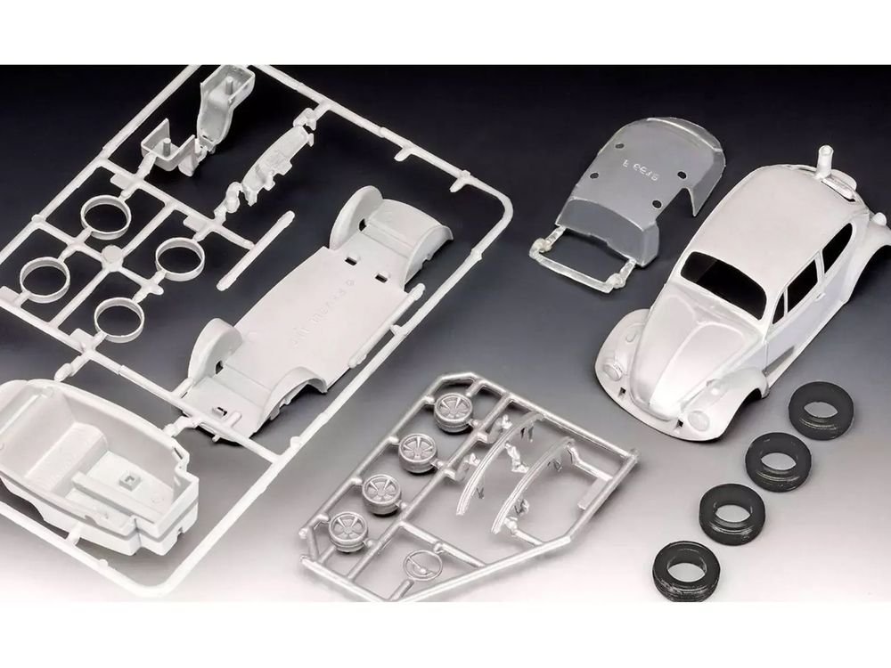 Level 3 Model Kit 1968 Volkswagen Beetle All-Included Kit 1/32 Scale Model by Revell view 3