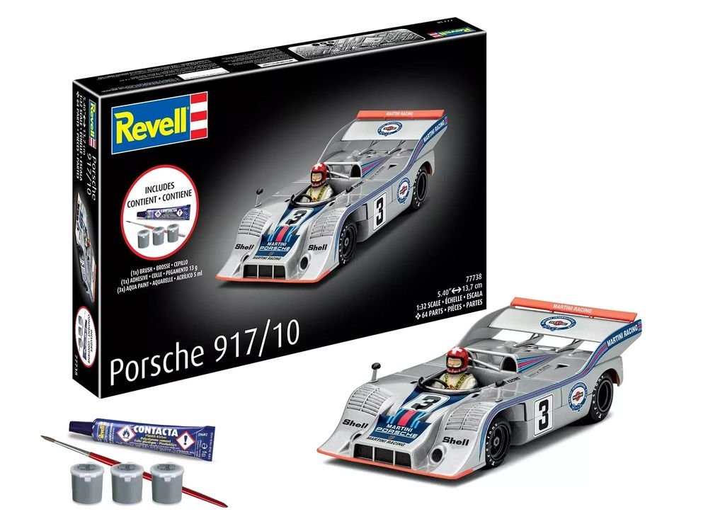 Level 4 Model Kit Porsche 917/10 All-Included Kit 1/32 Scale Model by Revell view 4